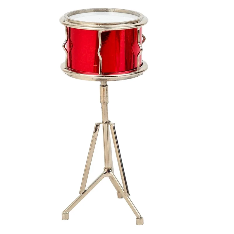 Kääbus Püüniseks Drum, Mille Korral Mini Löökpillid Muusikariista Mini Püüniseks Drum Kääbus Nukumaja Mudel Ornament Pilt 0