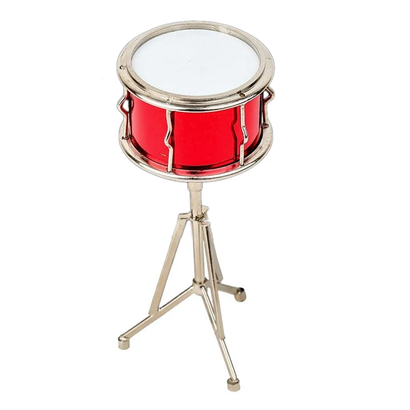 Kääbus Püüniseks Drum, Mille Korral Mini Löökpillid Muusikariista Mini Püüniseks Drum Kääbus Nukumaja Mudel Ornament Pilt 1