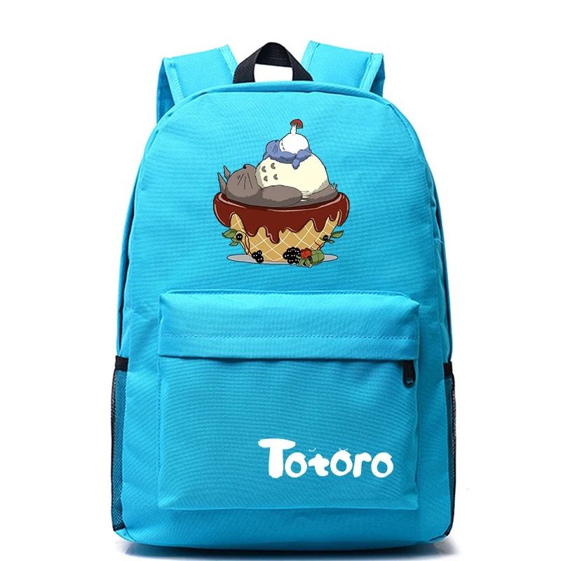 Anime Minu Naaber Totoro Õpilane Seljakott Koolikotti Reisi Lõuend Packsack Mochila Riie Teenger Unisex Kvaliteetne Sülearvuti Kott Pilt 5