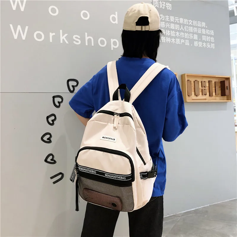 LENLEI 2019 UUS Väike värske lõuend art värvi sobitamise net õpilane kott naine korea vabaaja seljakott Pilt 1