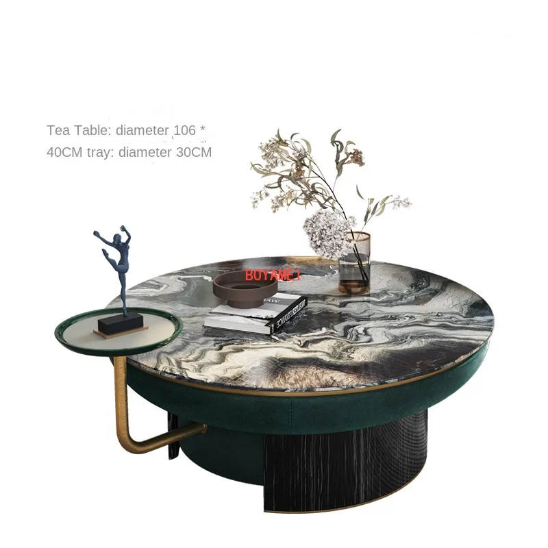 marmor tee tabel TV kapp koostisega elutuba väike maja tüüp itaalia lihtne high-end luksus mööbel Pilt 5